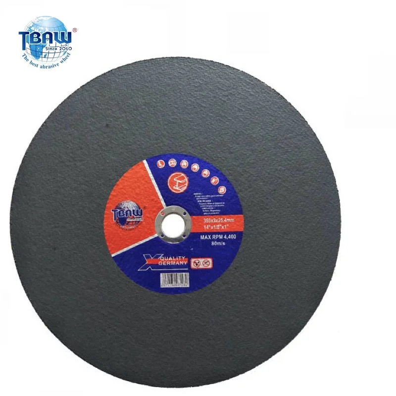 Factory 350*30*25mm Big Size Single Net Cutting Disc Cut off Wheel for Metal Stainless Steel