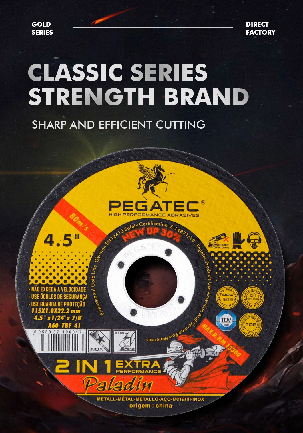 Pegatec 4.5′′ Stainless Steel Cutting Disc Metal Cut off Wheel