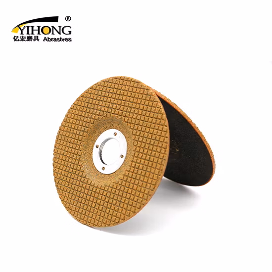 中国メーカー、イエローアルミニウム 60# T27A、アングルグラインダーツールとしてのプレミアムフレキシブルコンポジット砥石